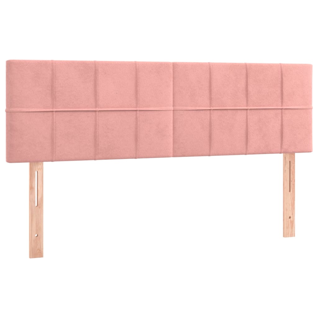 Boxspringbett mit Matratze Rosa 140x200 cm Samt