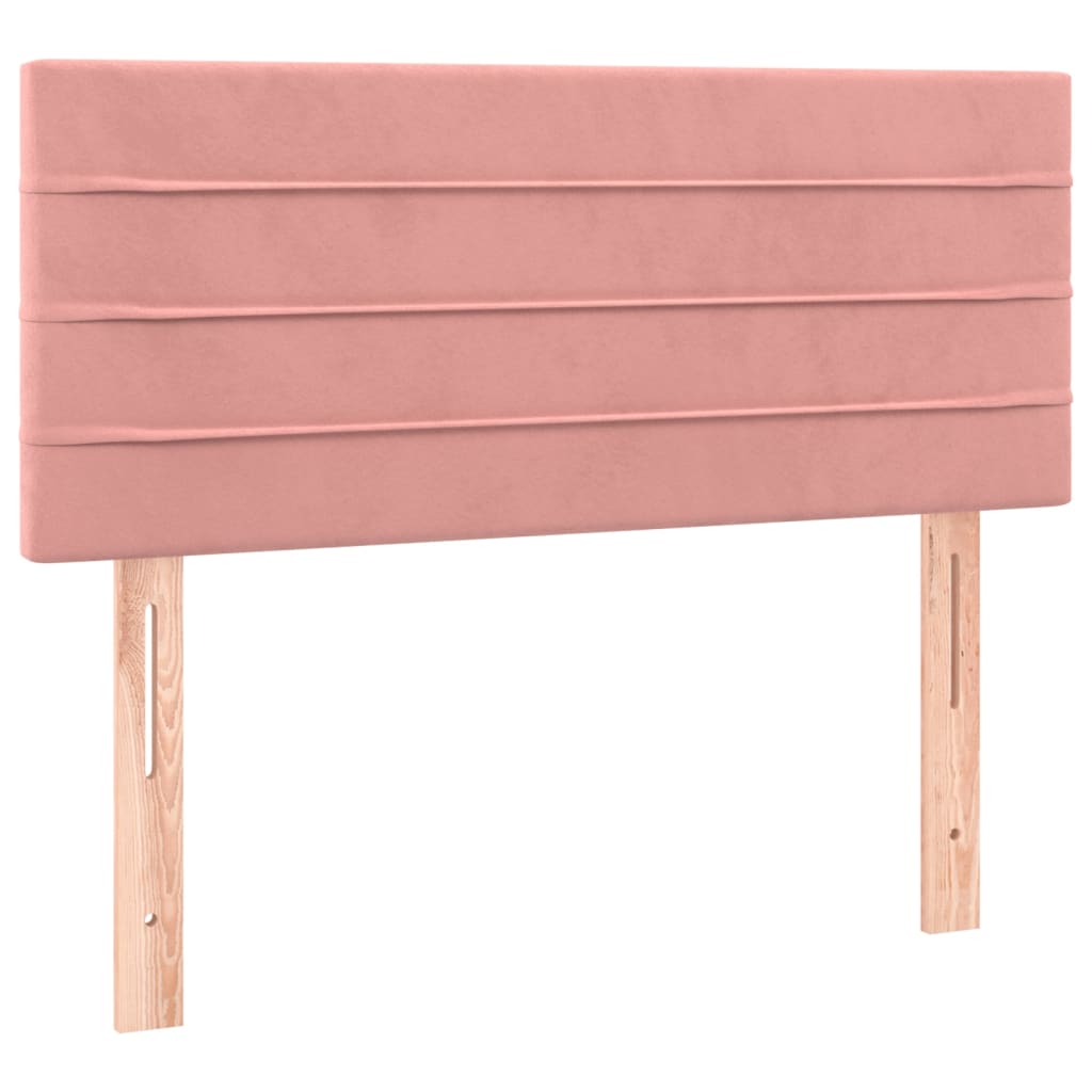 Boxspringbett mit Matratze Rosa 90x190 cm Samt