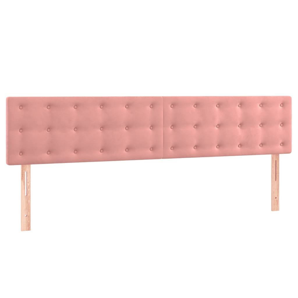 Boxspringbett mit Matratze Rosa 200x200 cm Samt