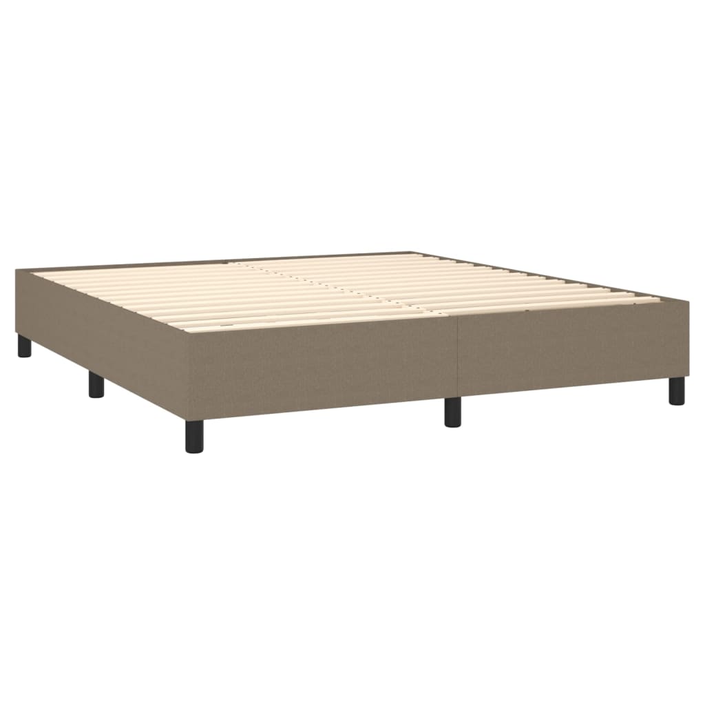 Boxspringbett mit Matratze Taupe 160x200 cm Stoff