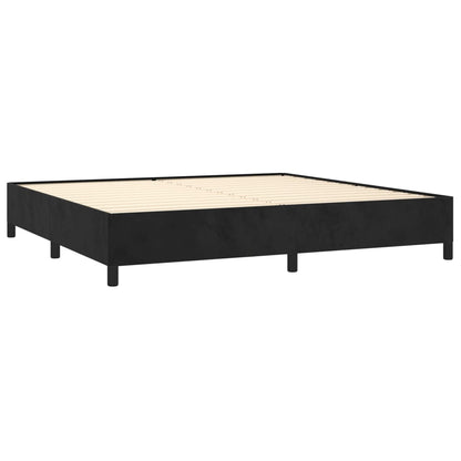 Boxspringbett mit Matratze Schwarz 200x200 cm Samt