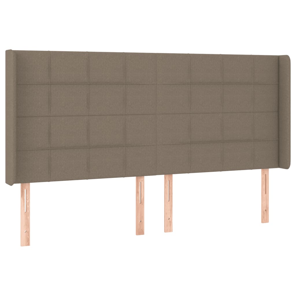 Boxspringbett mit Matratze & LED Taupe 200x200 cm Stoff