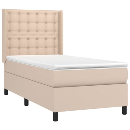 Boxspringbett mit Matratze & LED Cappuccino-Braun 90x190cm