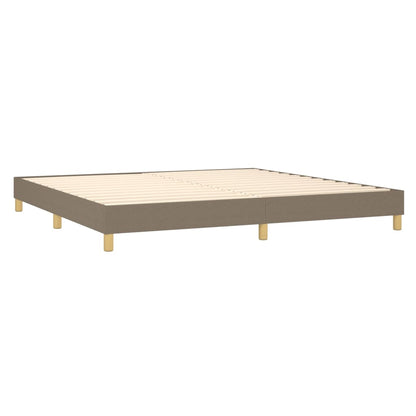 Boxspringbett mit Matratze & LED Taupe 200x200 cm Stoff