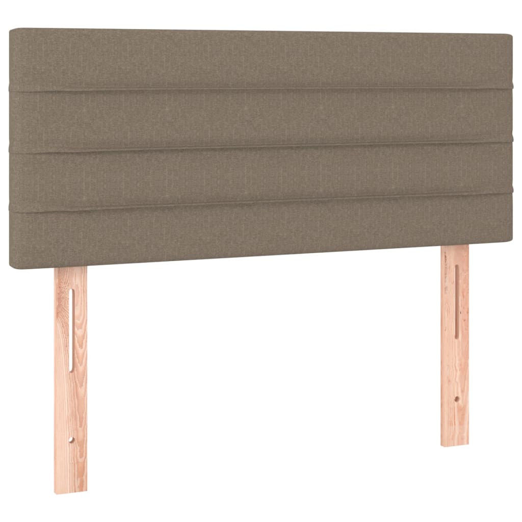 Boxspringbett mit Matratze & LED Taupe 100x200 cm Stoff