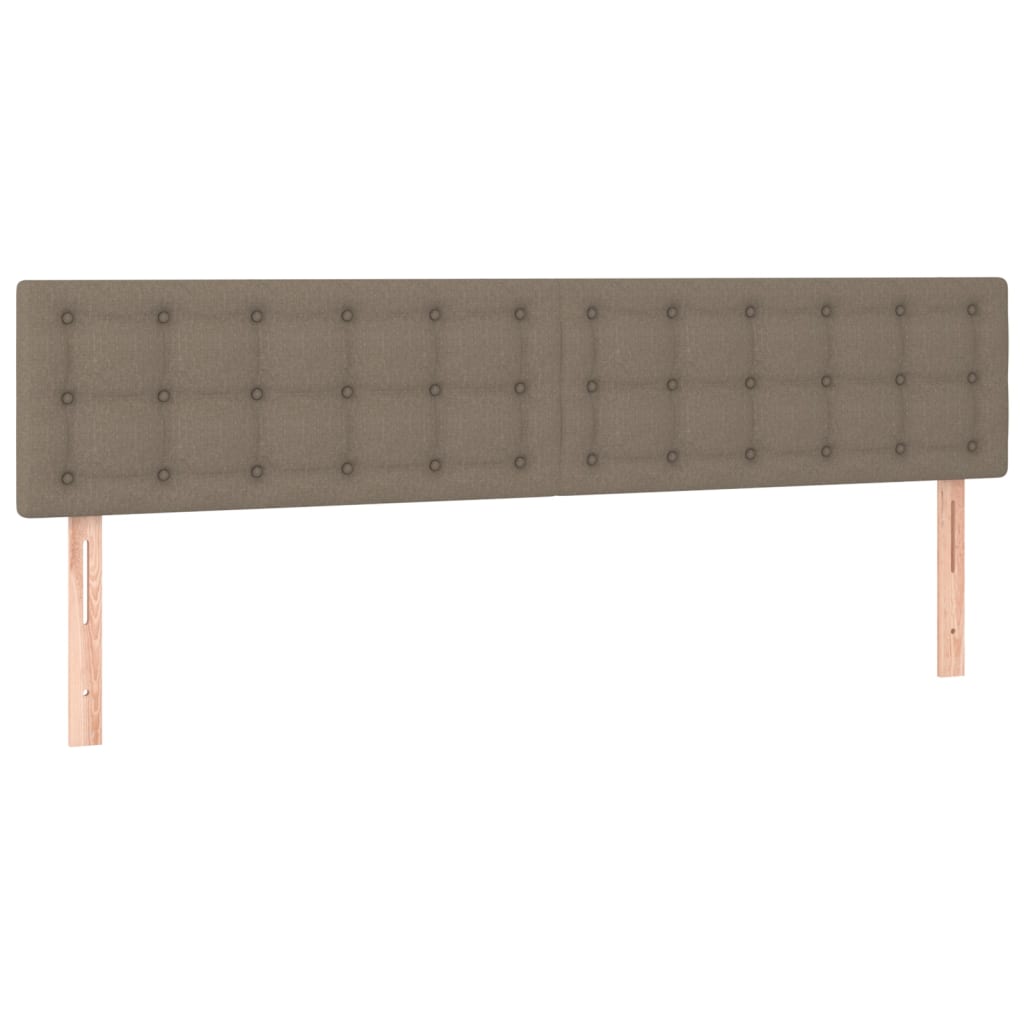 Boxspringbett mit Matratze & LED Taupe 200x200 cm Stoff