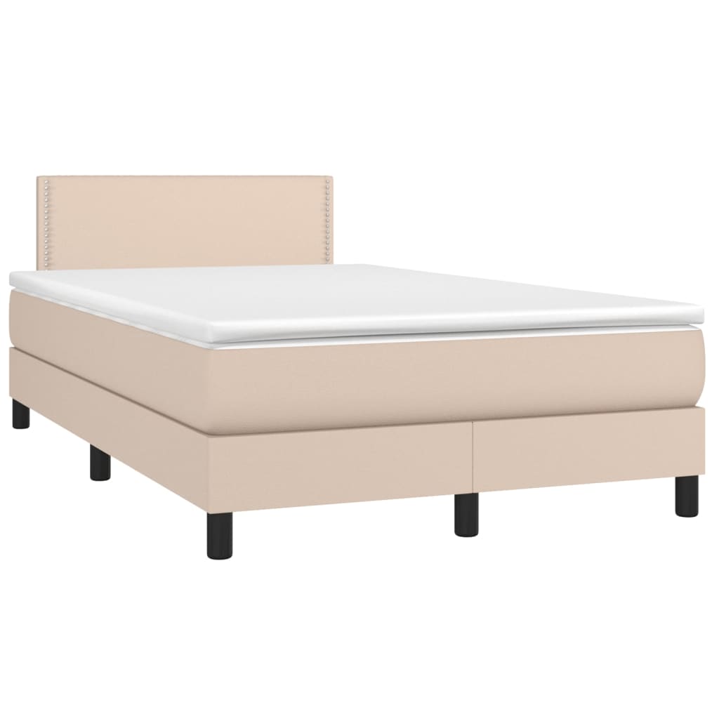 Boxspringbett mit Matratze & LED Cappuccino-Braun 120x200cm