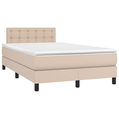 Boxspringbett mit Matratze & LED Cappuccino-Braun 120x200cm