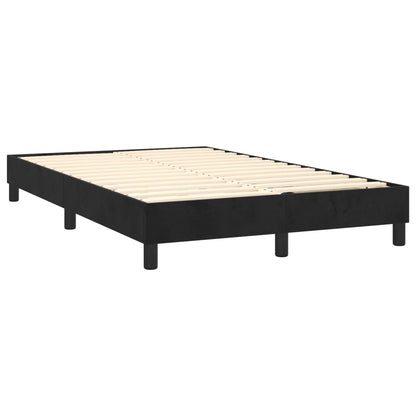 Boxspringbett mit Matratze & LED Schwarz 120x200 cm Samt