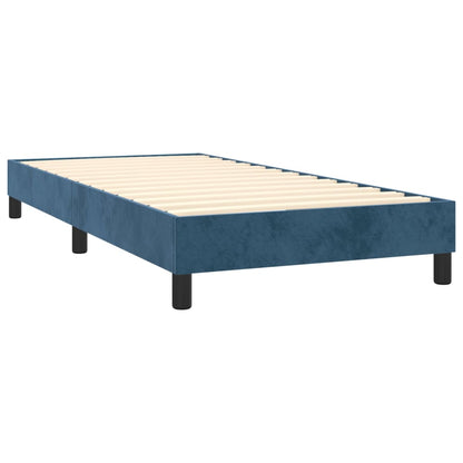 Boxspringbett mit Matratze & LED Dunkelblau 100x200 cm Samt