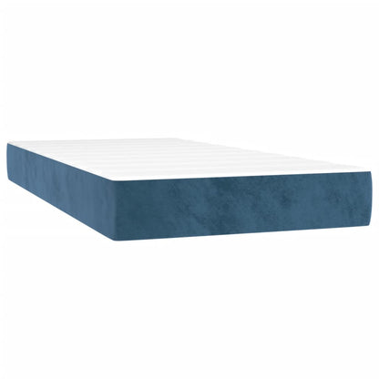 Boxspringbett mit Matratze & LED Dunkelblau 100x200 cm Samt