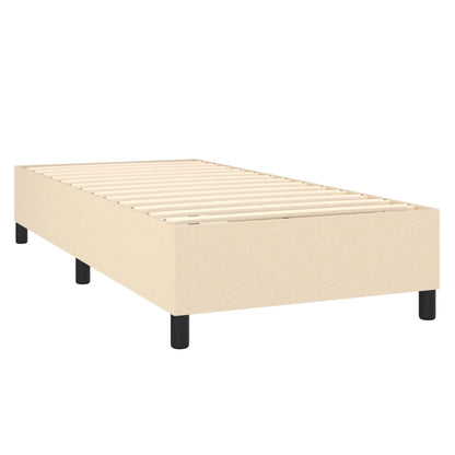 Boxspringbett mit Matratze & LED Creme 90x190 cm Stoff