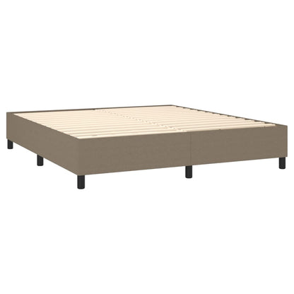 Boxspringbett mit Matratze & LED Taupe 160x200 cm Stoff