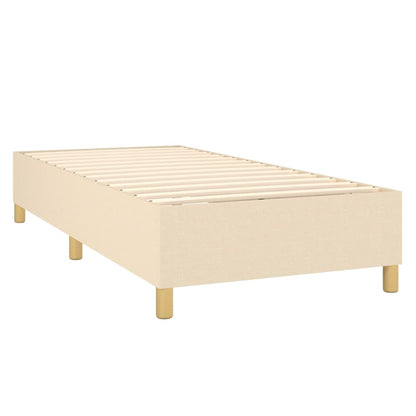 Boxspringbett mit Matratze & LED Creme 100x200 cm Stoff