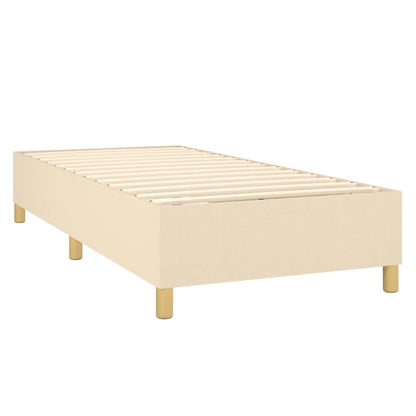 Boxspringbett mit Matratze & LED Creme 80x200 cm Stoff