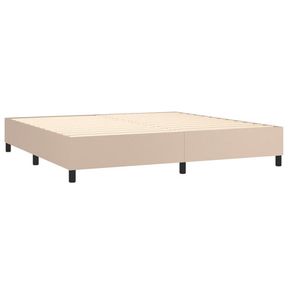 Boxspringbett mit Matratze & LED Cappuccino-Braun 200x200cm