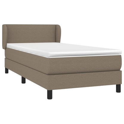 Boxspringbett mit Matratze Taupe 90x190 cm Stoff