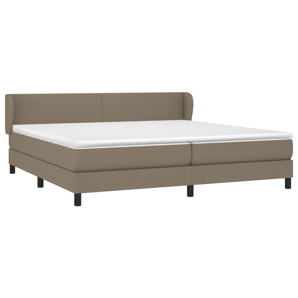 Boxspringbett mit Matratze Taupe 200x200 cm Stoff