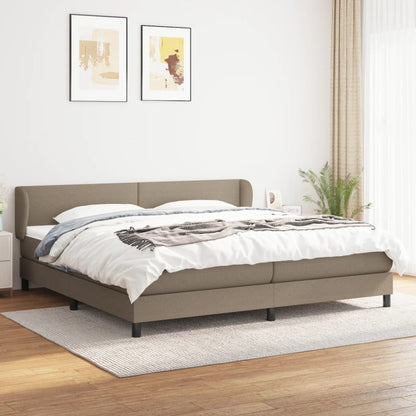 Boxspringbett mit Matratze Taupe 200x200 cm Stoff