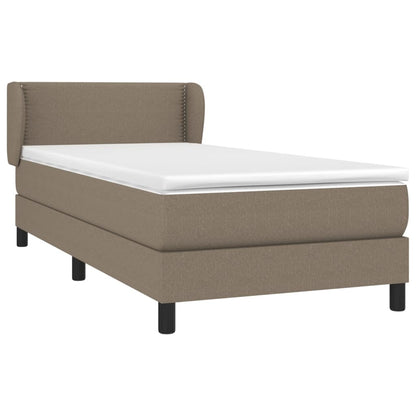 Boxspringbett mit Matratze Taupe 90x190 cm Stoff