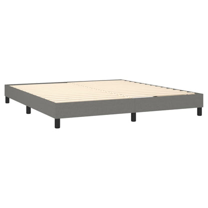 Boxspringbett mit Matratze Dunkelgrau 160x200 cm Stoff