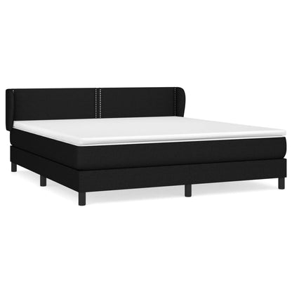 Boxspringbett mit Matratze Schwarz 160x200 cm Stoff