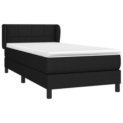 Boxspringbett mit Matratze Schwarz 90x190 cm Stoff