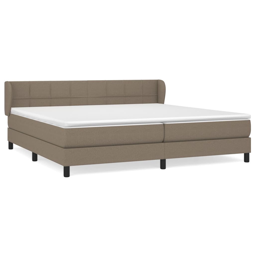 Boxspringbett mit Matratze Taupe 200x200 cm Stoff