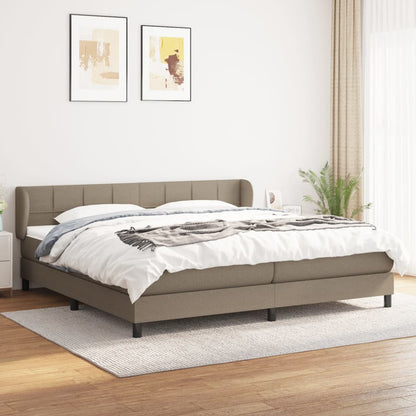 Boxspringbett mit Matratze Taupe 200x200 cm Stoff