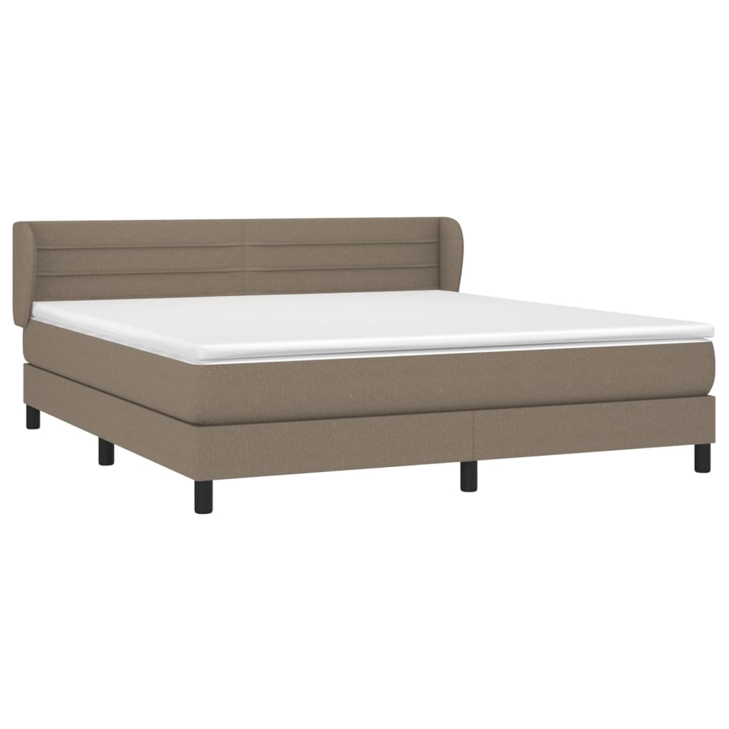 Boxspringbett mit Matratze Taupe 180x200 cm Stoff