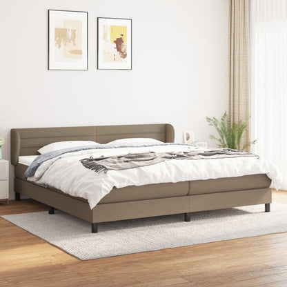 Boxspringbett mit Matratze Taupe 200x200 cm Stoff