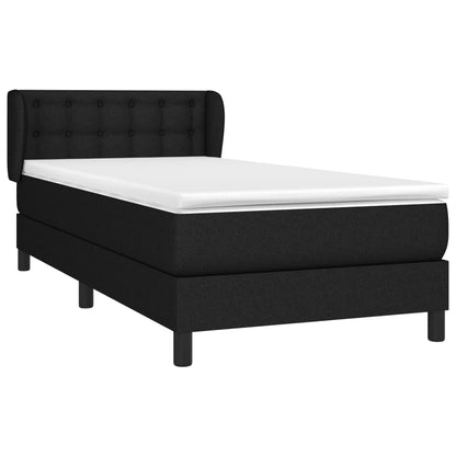 Boxspringbett mit Matratze Schwarz 90x190 cm Stoff