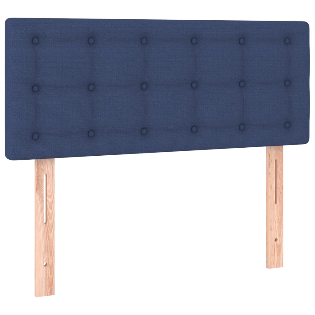 Boxspringbett mit Matratze Blau 90x190 cm Stoff