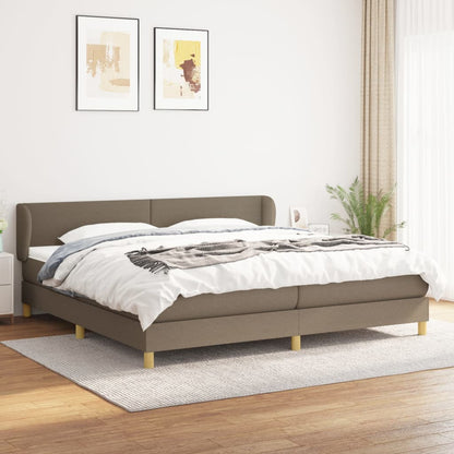 Boxspringbett mit Matratze Taupe 200x200 cm Stoff