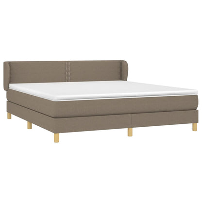 Boxspringbett mit Matratze Taupe 180x200 cm Stoff