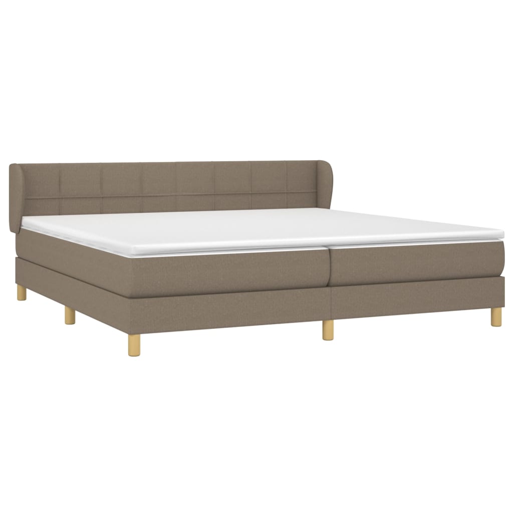 Boxspringbett mit Matratze Taupe 200x200 cm Stoff