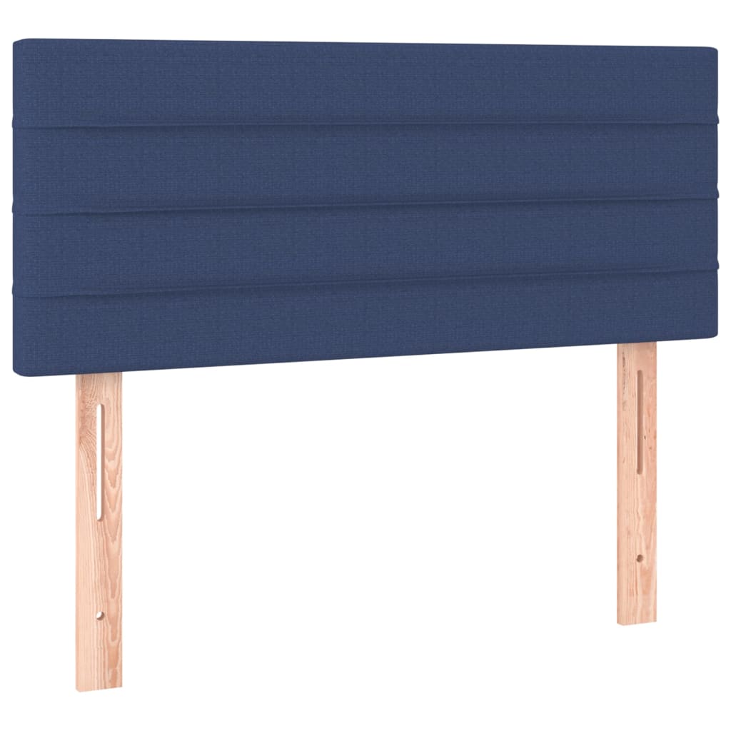 Boxspringbett mit Matratze Blau 90x190 cm Stoff