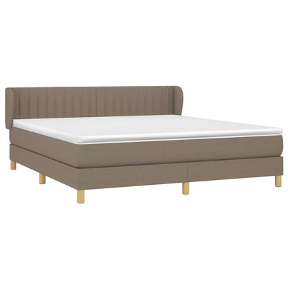 Boxspringbett mit Matratze Taupe 160x200 cm Stoff