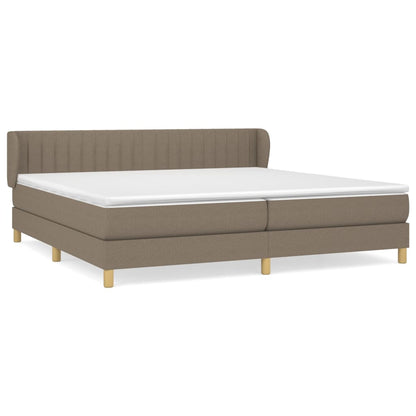 Boxspringbett mit Matratze Taupe 200x200 cm Stoff