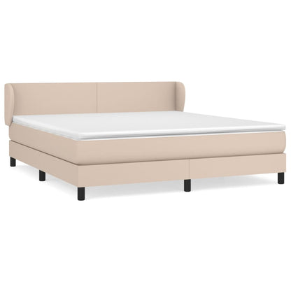 Boxspringbett Matratze Cappuccino-Braun 160x200 cm Kunstleder