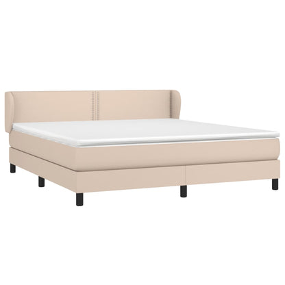 Boxspringbett Matratze Cappuccino-Braun 160x200 cm Kunstleder