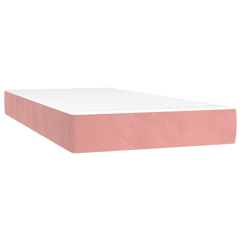 Boxspringbett mit Matratze Rosa 90x190 cm Samt