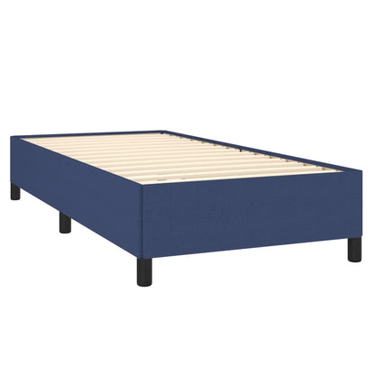 Boxspringbett mit Matratze Blau 90x200 cm Stoff