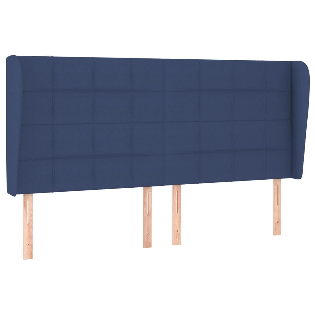 Boxspringbett mit Matratze Blau 160x200 cm Stoff