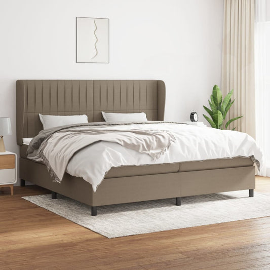 Boxspringbett mit Matratze Taupe 200x200 cm Stoff