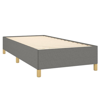 Boxspringbett mit Matratze Dunkelgrau 100x200 cm Stoff