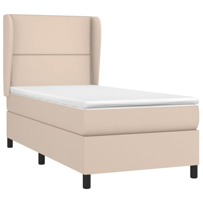 Boxspringbett Matratze Cappuccino-Braun 100x200cm Kunstleder