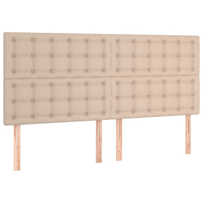 Boxspringbett Matratze Cappuccino-Braun 180x200 cm Kunstleder