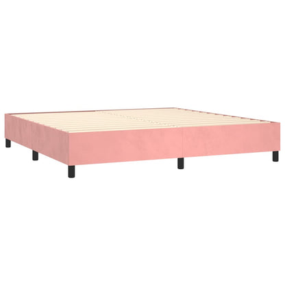 Boxspringbett mit Matratze Rosa 200x200 cm Samt