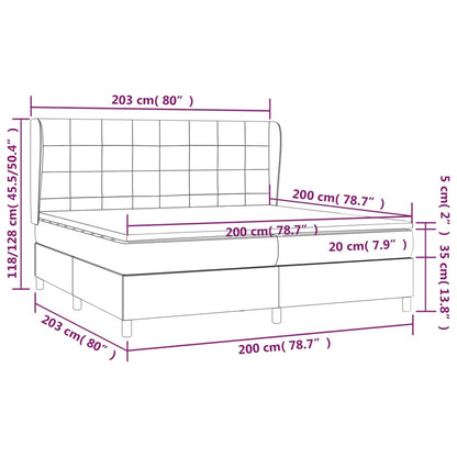 Boxspringbett mit Matratze Rosa 200x200 cm Samt